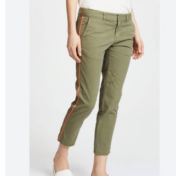 NILI LOTAN Pants Women 6 East Hampton Side Stripe Tape Crop - Picture 1 of 9